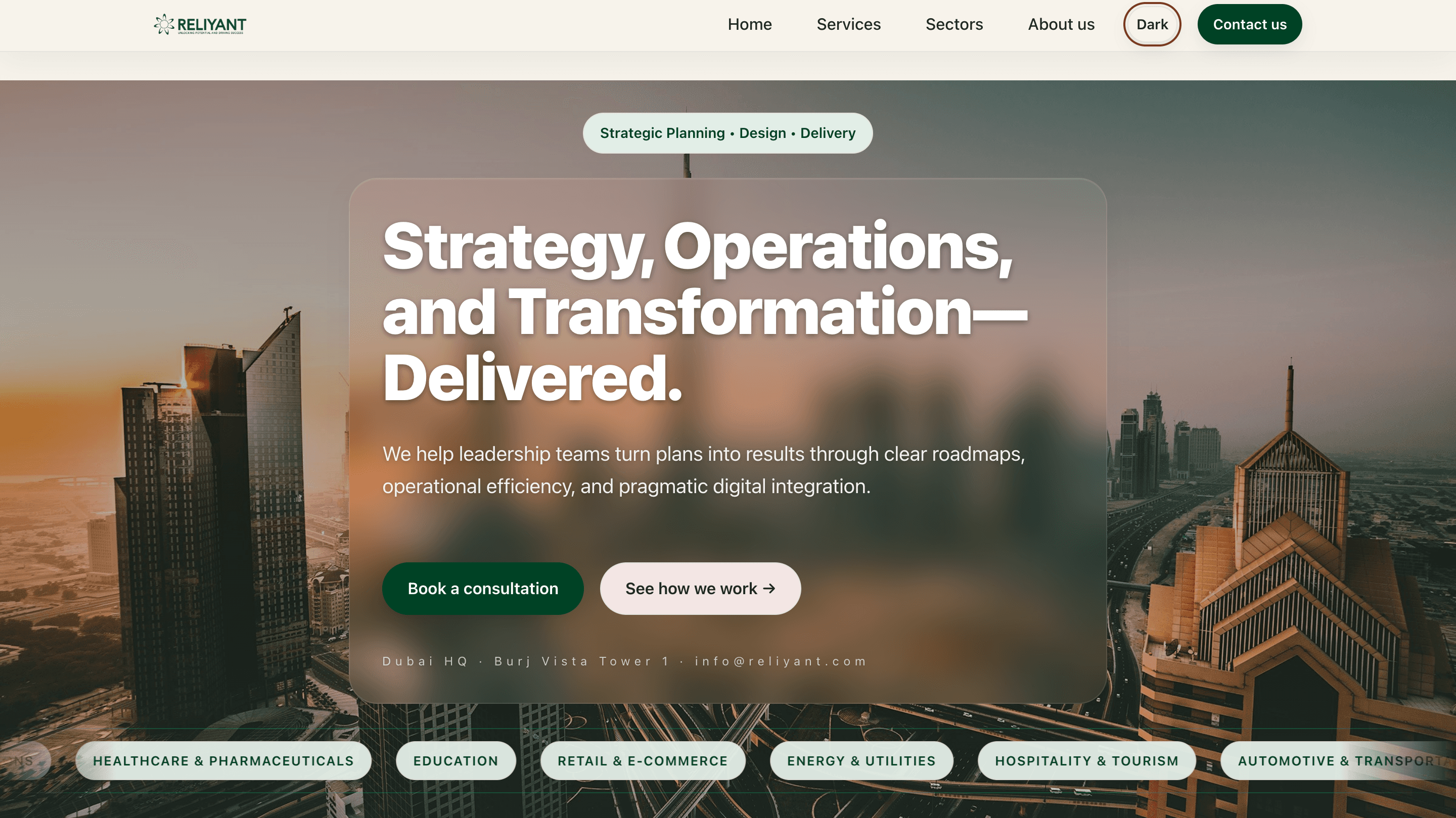 Reliyant Consulting Website