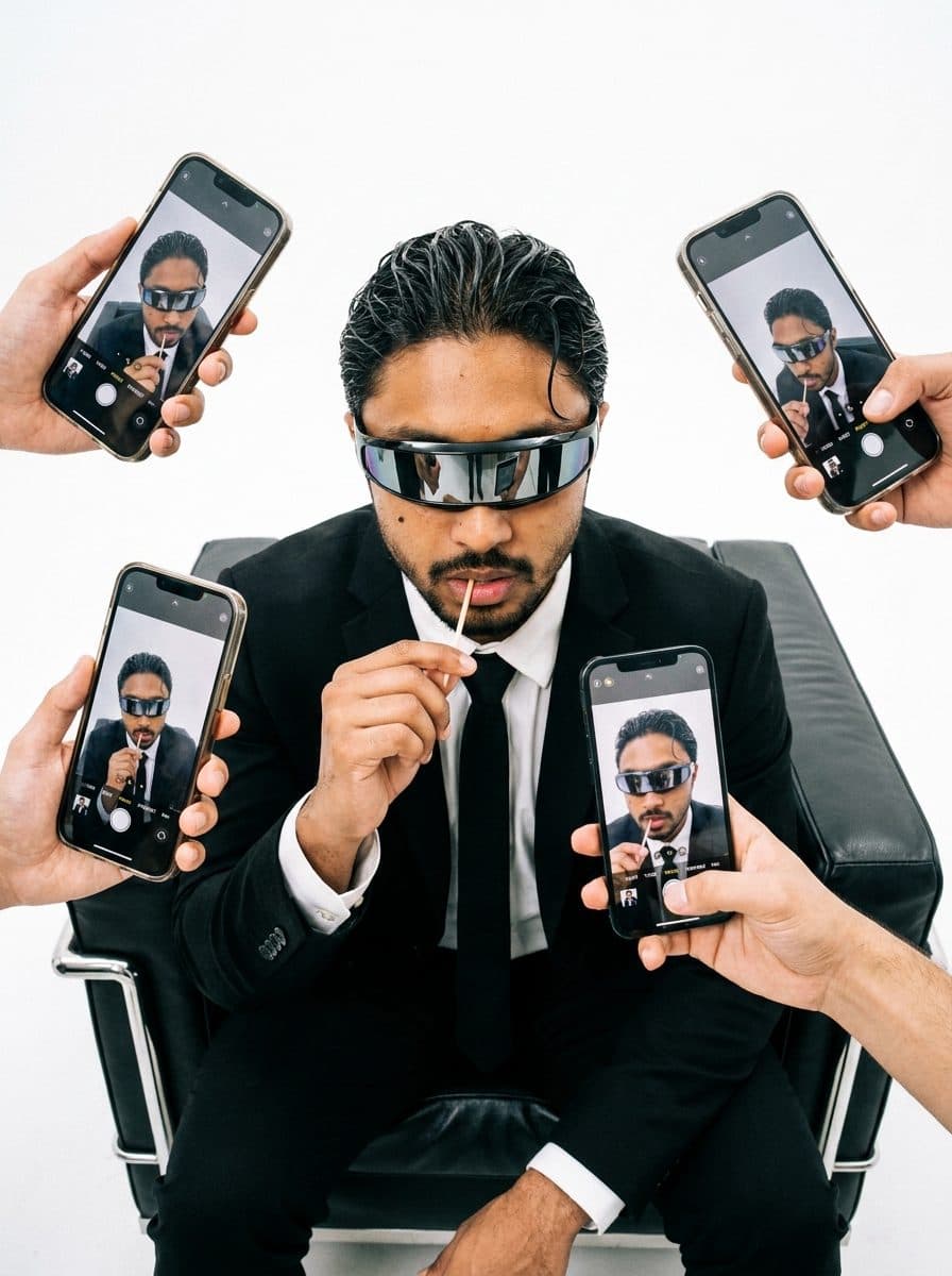 UGC hero - phones and sunglasses marketing shot